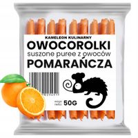 KAMELEON KULINARNY ROLLSY OWOCOWE OWOCOROLKI POMARAŃCZA pomarańczowe 50G