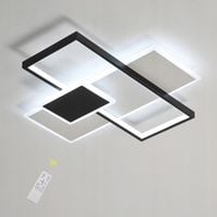 ŚCIEMNIALNA LAMPA SUFITOWA LAMPA LED WISZACA CZARNA NOWOCZESNA SALONU 46W