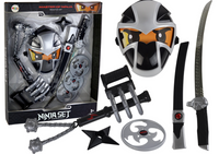 Ninja Zestaw Wojownika Miecz Maska Shuriken Dyski Pazury Kiścień