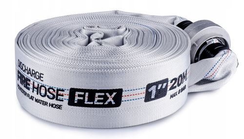 WĄŻ STRAŻACKI DO POMPY BIAŁY FAST-FIX MOCNY DŁUGI DO WODY SZAMBA 1" 20M na Arena.pl