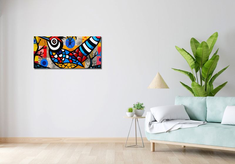 Obraz 90x40cm Ptak Na Wznak zdjęcie 2