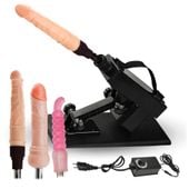 Sex maszyna z 3x penis dildo anal wibrator regulacja 420 ruchów masturbator