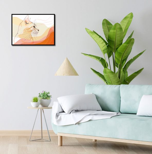 Plakat 55x40cm Delikatny Profil Kota zdjęcie 4