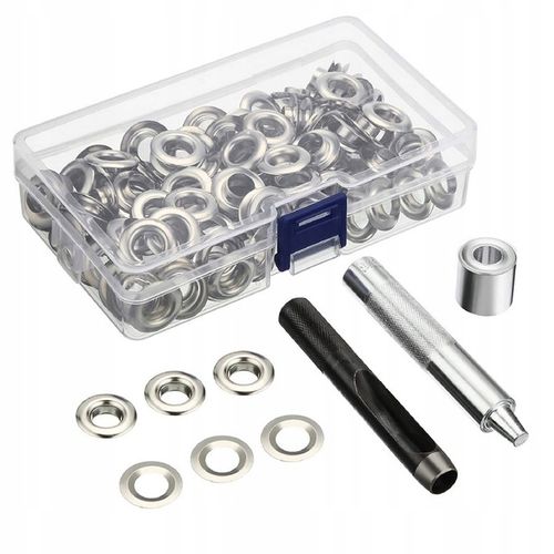 OCZKA DZIURKACZ ZAKUWARKA NAPY 12MM DO PLANDEK NAMIOTÓW ZESTAW 100 na Arena.pl