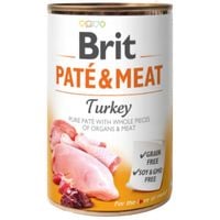 mokra karma dla psa brit pate & meat turkey 400 g z indykiem bezzbożowa