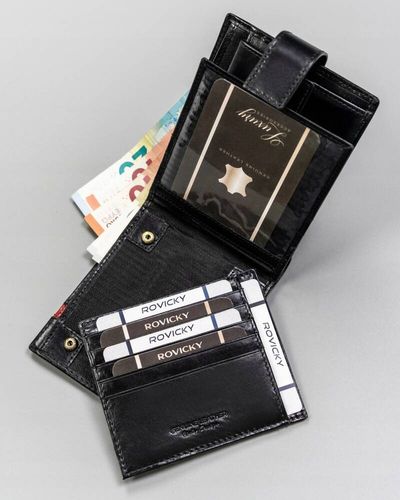 elegancki, skórzany portfel męski - rovicky na Arena.pl