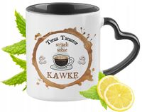 Dla Tatuatora Kubek Czarny Z Uszkiem W Kształcie Serca Na Prezent