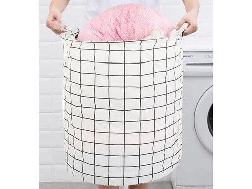 ORGANIZER KOSZ PRANIE ZABAWKI UŻYTECZNY BIAŁO- CZARNY POJEMNIK 45L na Arena.pl