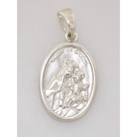 SREBRNY DWUSTRONNY MEDALIK SZKAPLERZ Z MATKĄ BOSKĄ I JEZUSEM SREBRO PRÓBY 925 na Arena.pl