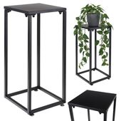 Stojak Metalowy Kwietnik na Kwiaty Dekoracje do Salonu Czarny 60 cm Loft