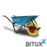 19707Solidna taczka ogrodowa budowlana jednokoowa niebieska 100litów mocna