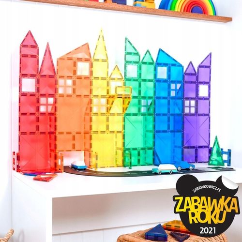 Klocki Magnetyczne konstrukcyjne duże 102 el CONNETIX Rainbow Creative Pack na Arena.pl