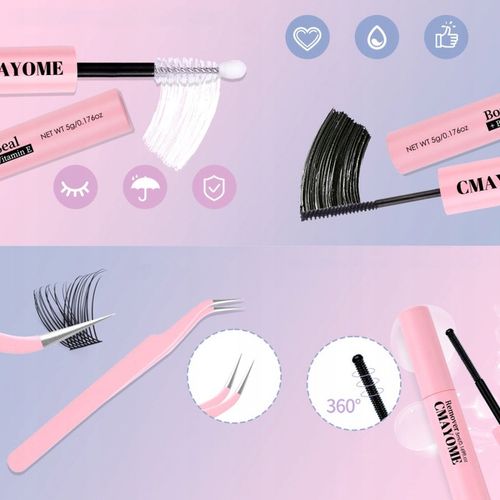 RZĘSY BONDINGOWE ZESTAW STARTOWY RZĘSY DIY 120 KĘPEK D CURL CLUSTER LASHES na Arena.pl