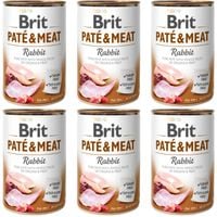 mokra karma dla psa brit pate & meat rabbit 6x 400 g z królikiem bezzbożowa