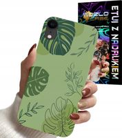 ETUI CASE DO IPHONE XR - LIŚCIE WZORY DLA KOBIET KWIATY RÓŻE