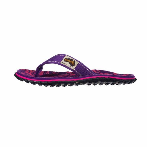 Gumbies - damskie japonki ISLANDER CANVAS - PURPLE HIBISCUS 36 na Arena.pl