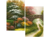 60X60CM KLIMATYCZNY ZAKĄTEK DWU OBRAZ ŚCIAN