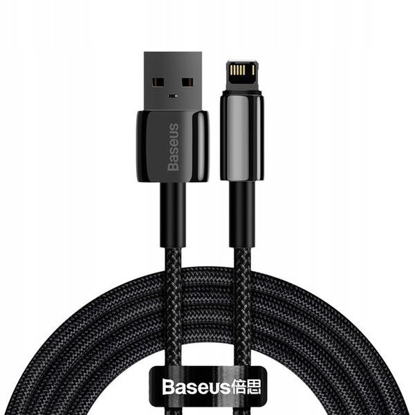 BASEUS MOCNY KABEL USB DO LIGHTNING IPHONE IPAD PRZEWÓD OPLOT 2.4A 2M zdjęcie 8