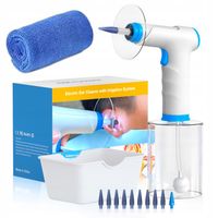 IRYGATOR DO CZYSZCZENIA USZU WOSKOWINY PŁUKANIE LED BEZPRZEWODOWY ZESTAW