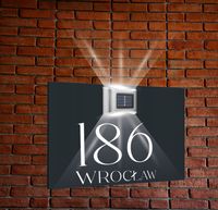 antracyt TABLICZKA ADRESOWA dibond oświetlony numer domu lampka 30x20