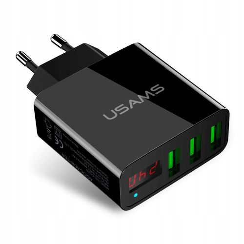 Inteligentna ładowarka USAMS LCD 3xUSB 15W 3A na Arena.pl