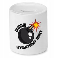 Skarbonka Dla Brata Wybuchowy Brat Prezent Z Nadrukiem Ze Zdjęciem