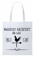 Dla Architekta Na Prezent Torba Eco Biała Shopper Z Nadrukiem Ze Zdjęciem