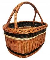B.MOCNY KOSZ koszyk na zakupy wiklinowy,GRZYBY