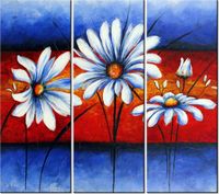 90CM 80 OBRAZ 3 ELEM POLNE KWIATY ŚCIENNY