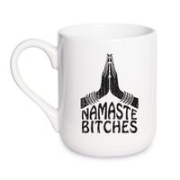 KUBEK "NAMASTE BITCHES" Wzór - Elegant Coffee 330 ml