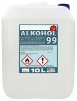 ALKOHOL ETYLOWY 99,9% ETANOL SPIRYTUS ODWODNIONY CAŁKOWICIE SKAŻONY 10L