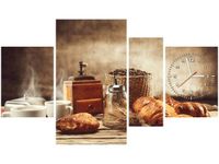 70CM 120CM OBRAZ 4 ELEM SMAKOWITE ŚNIADANIE ŚCIENNY