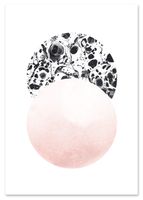 Plakat cyfrowy do wydruku koła róż czarny