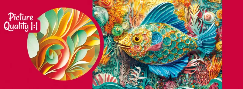 Puzzle 1000 elementów. Pikowana ryba 30806 zdjęcie 7