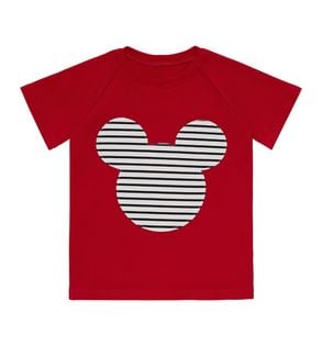 T-shirt czerwony Mouse paski 110