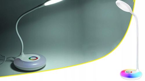 LAMPKA NA BIURKO LED LAMPA BIURKOWA STOJĄCA DO NAUKI DOTYKOWA USB RGB na Arena.pl