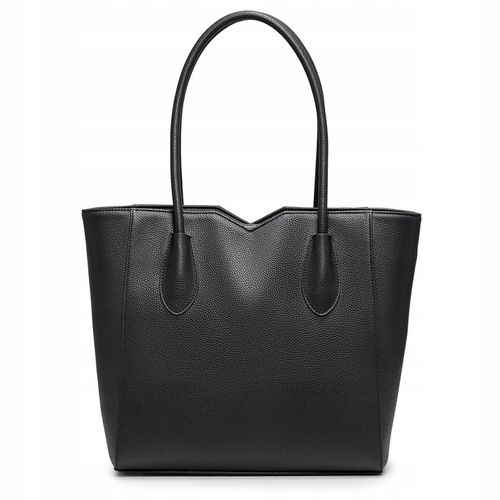 Torebka Shopper Damska PUCCINI Duża Mieści A4 Czarna Z Wycięciami BML053D-1 na Arena.pl