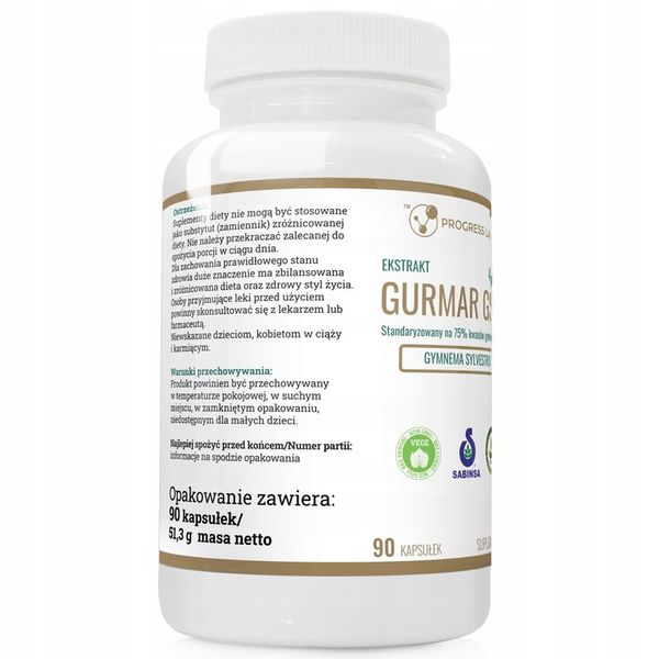 Gurmar GS4 Ekstrakt 75% ZMNIEJSZA APETYT 90kap zdjęcie 2