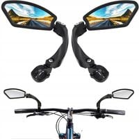 2x LUSTERKO ROWEROWE WSTECZNE NA KIEROWNICĘ ROWERU OBROTOWE LEWE +