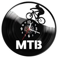 Zegar ścienny z płyty winylowej Rower gorski 1219.14