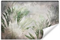 Fototapeta Liście BANANOWE Beton Mural Abstrakcja Natura 315cm x 210cm