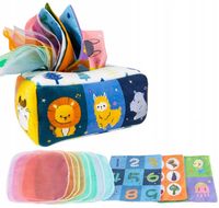 SORTER PUDEŁKO Z CHUSTECZKAMI ZWIERZĄTKA PLUSZOWE MONTESSORI SENSORYCZNE