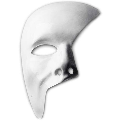 Maska "Fantom z Opery", biała, plastikowa, Carnival Toys na Arena.pl