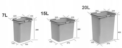 Kosz na śmieci SORT 62L do szafki szuflady 60 Blum 4 pojemniki na odpady na Arena.pl