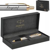 Długopis Parker IM Metal Stal ZŁOCENIA GRAWER PREZENT PREMIUM DO SZKOŁY