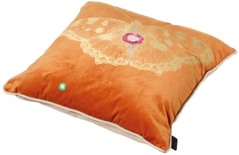 poduszka dekoracyjna Velvet insekt 45 x 45 cm polycotton orange