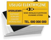 Wizytówki reklamowe firmowe 200 szt różne wzory USŁUGI elektryczne naprawy