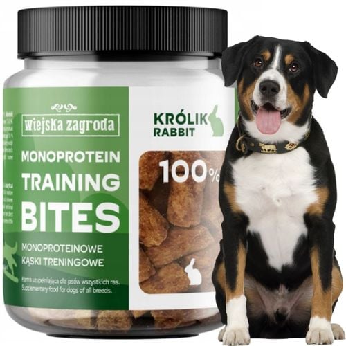 przysmak dla psa królik monoproteinowe treningowe 150g wiejska zagroda na Arena.pl