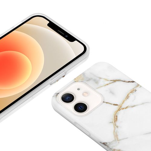 Crong Marble Case Etui do iPhone 12 Mini (biały) na Arena.pl
