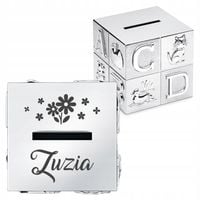 SKARBONKA POSREBRZANA PREZENT DLA DZIECKA GRAWER